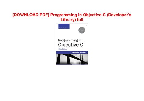 programming in objective c developer s library