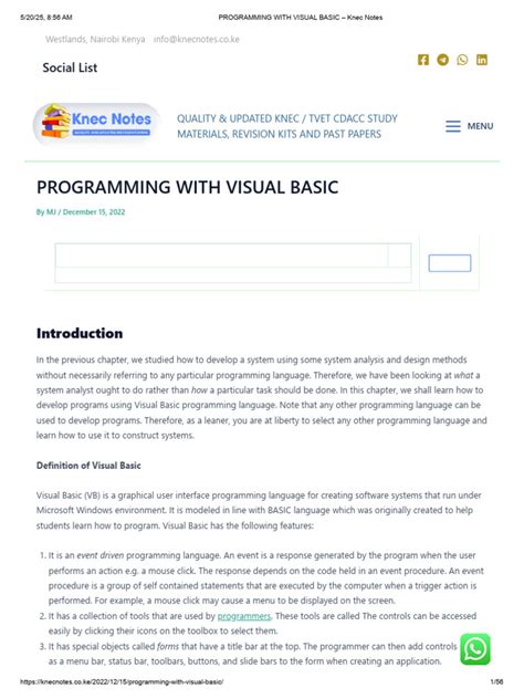 Programming In Visual Basic Mcgraw Hill