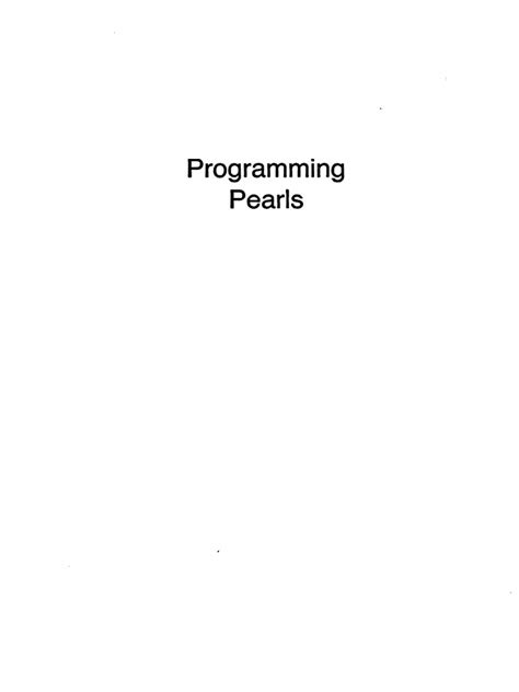 Programming Pearls Filetypepdf