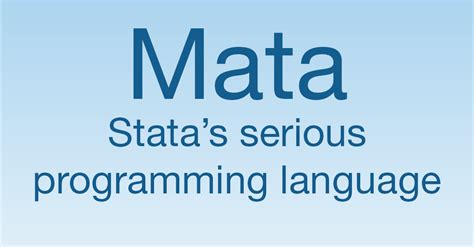 Read Programming In Stata And Mata 