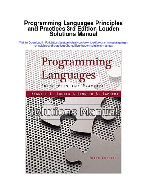 Read Online Programming Languages Principles And Practice Solutions Manual 