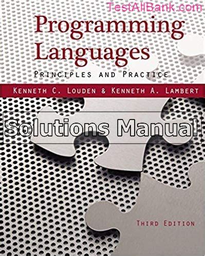 Read Online Programming Languages Principles And Practice Solutions Manual 