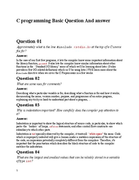 Full Download Programming Questions And Answers 