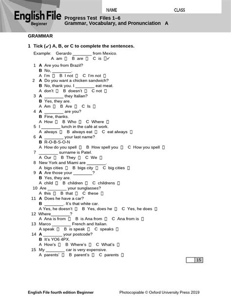 Progress In English Grammar 1scribd