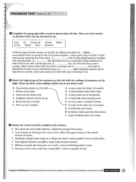 Progress Test 9 10 Units Answers Key