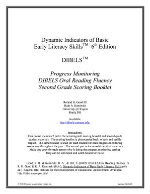 Read Online Progress Monitoring Dibels Oral Reading Fluency Second 