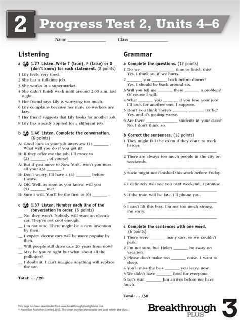 Download Progress Test 2 Progress Test 3 Progress Test 2 Pearson 