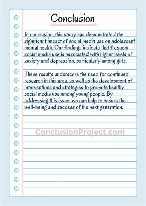 Project Conclusion Example