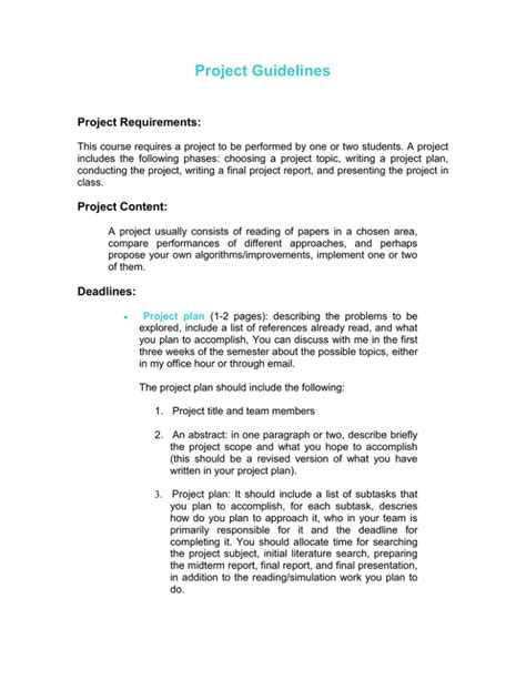 project guidelines docx