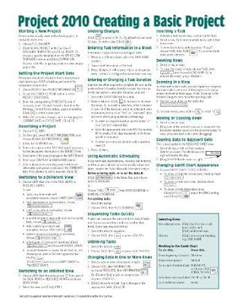 Read Online Project 2010 Quick Reference Guide Download 