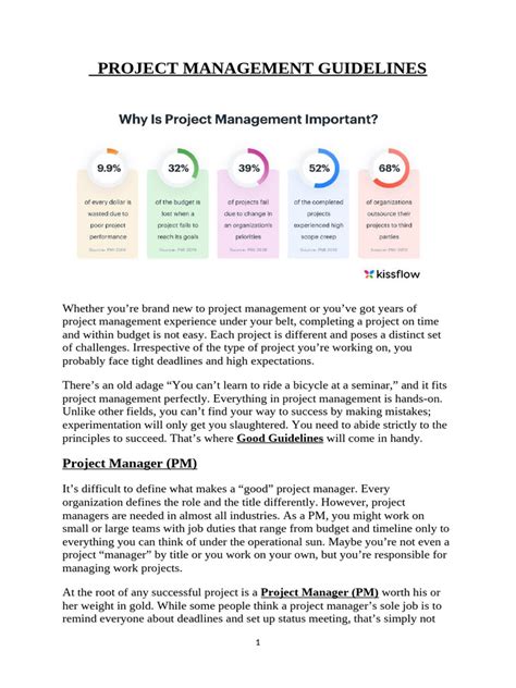 Read Project Management Guidelines For Beginners 