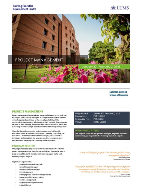 Full Download Project Management Lums 