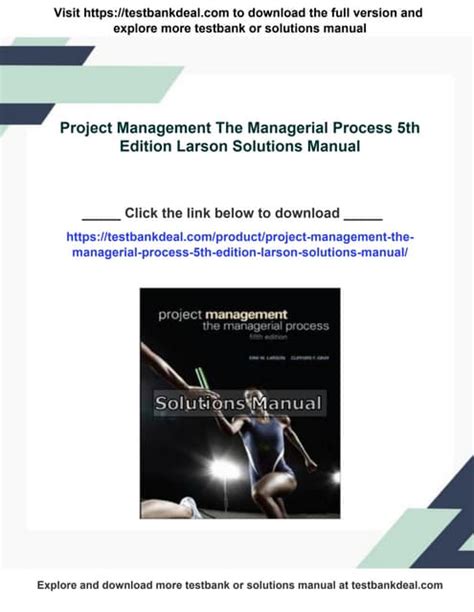 Read Project Management Managerial Process 5Th Edition Bing 