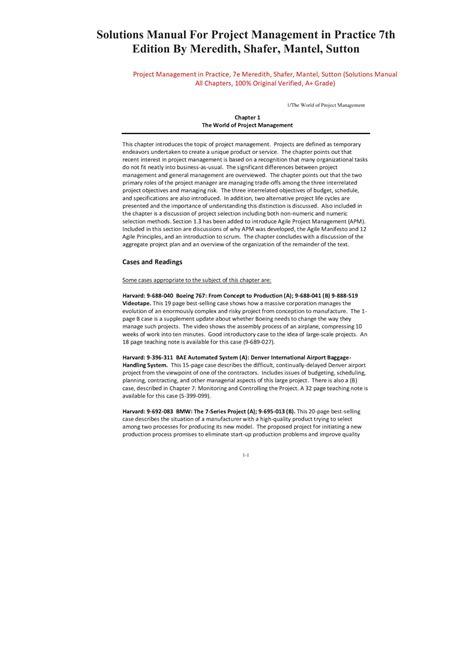 Download Project Management Meredith 7Th Edition Solutions 