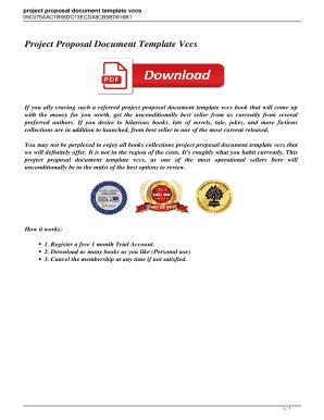 Full Download Project Proposal Document Template Vccs 