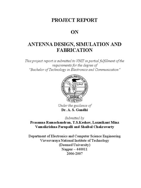 Download Project Report On Antenna Design Simulation And Fabrication 