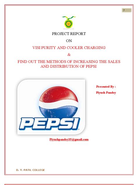 Download Project Report On Pepsi Pdf 