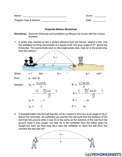Projectile Motion Questions
