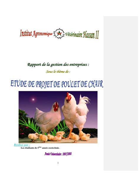 projet d aviculture pdf