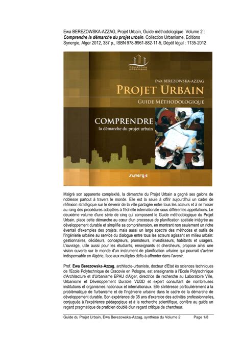 Projet Urbain Guide Methodologique