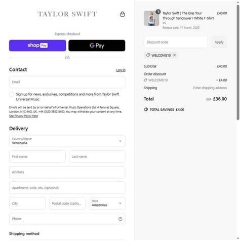 Promo Code For Taylor Swift Store