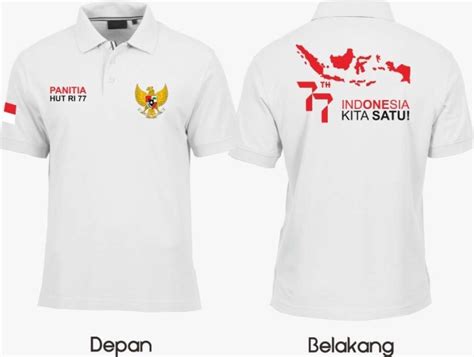 Promo Kaos Polo 17 Agustus Indonesia Kita Satu Gambar Kaos Polos Hitam Depan Belakang - Gambar Kaos Polos Hitam Depan Belakang