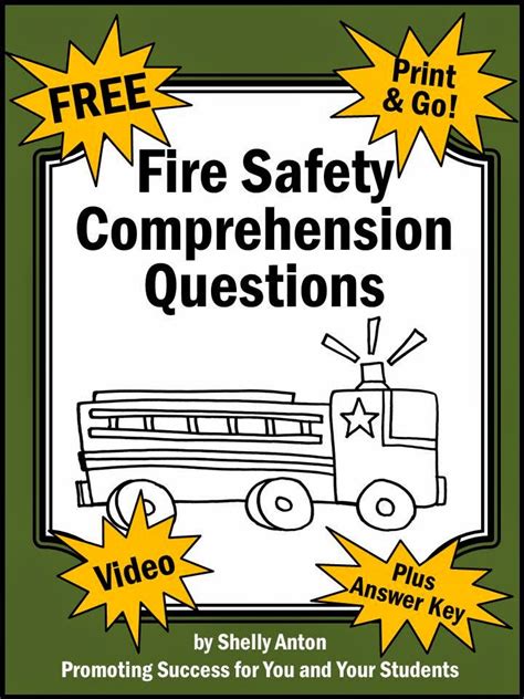 Promoting Success Free Fire Safety Comprehension Worksheets Science Safety 2nd Grade Worksheet - Science Safety 2nd Grade Worksheet