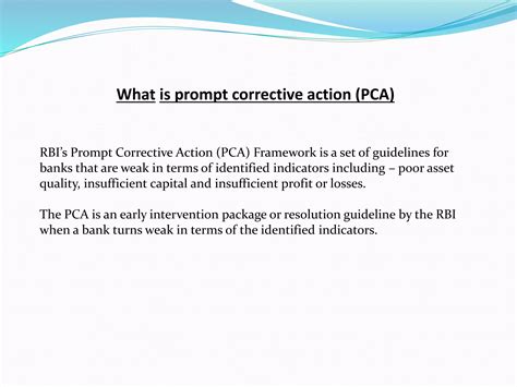 Prompt Corrective Action