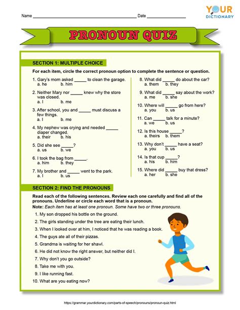 Pronoun Quiz Practice Questions With Answers Yourdictionary Kinds Of Pronouns Exercises With Answers - Kinds Of Pronouns Exercises With Answers