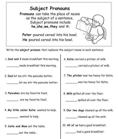 Pronoun Worksheets Grammar Practice And Worksheets Yourdictionary Kinds Of Pronoun Exercise - Kinds Of Pronoun Exercise