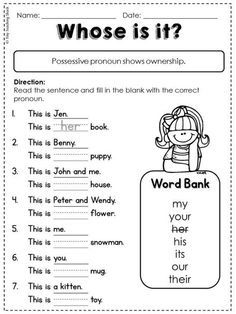 Pronoun Worksheets Pronoun First Grade Worksheet - Pronoun First Grade Worksheet