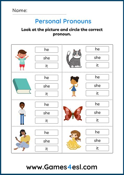Pronoun Worksheets Pronoun Worksheets For 1st Grade - Pronoun Worksheets For 1st Grade