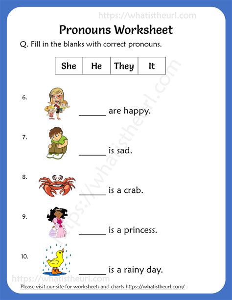 Pronoun Worksheets Pronoun Worksheets For Grade 1 - Pronoun Worksheets For Grade 1
