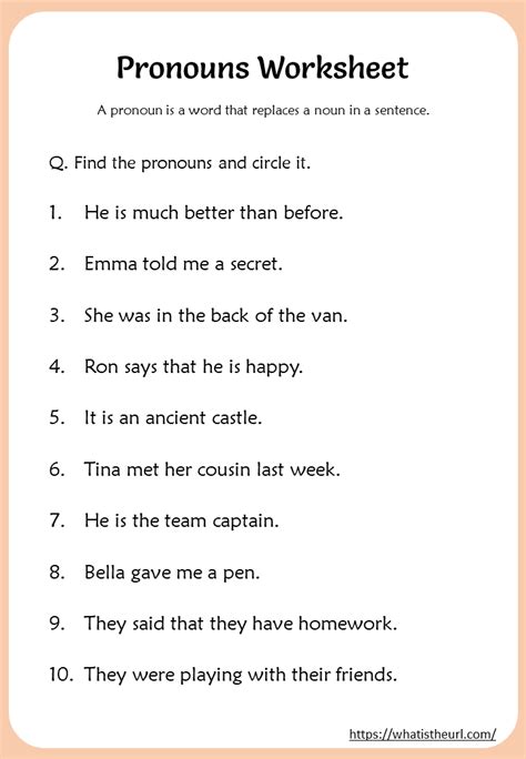 Pronouns Worksheets Grade 2 For Free Download Pronoun Worksheet For 2nd Grade - Pronoun Worksheet For 2nd Grade