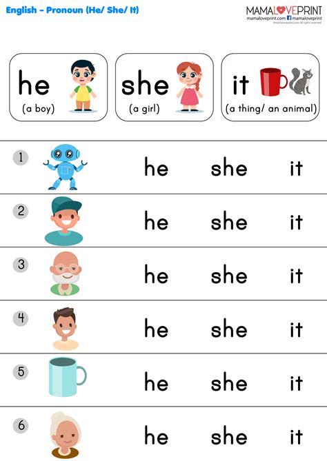 Pronouns Worksheets He She It And They With Pronoun Usage Worksheet - Pronoun Usage Worksheet