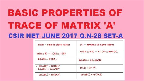 proof of properties of trace of a matrix - PlanetMath