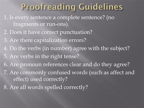 Read Online Proofreading Guidelines 