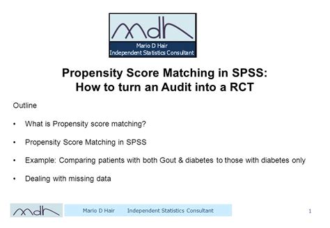 Read Online Propensity Score Matching In Spss How To Turn An Audit 