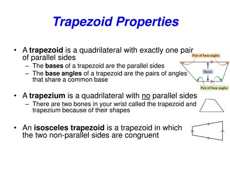 Properties Of A Trapezoid