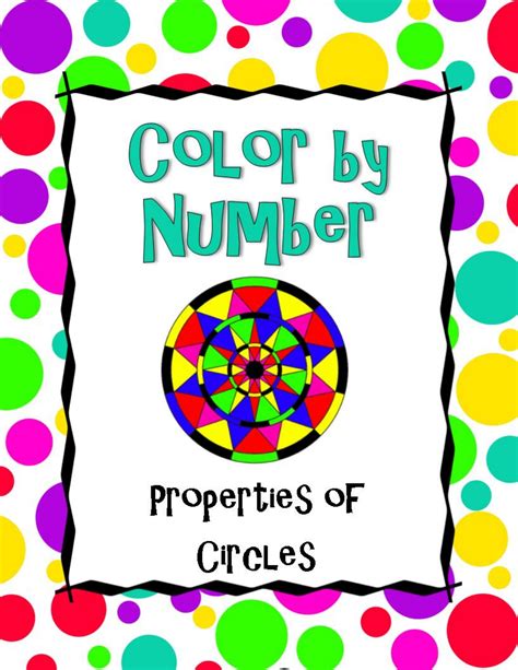 Properties Of Circles Color By Number Funrithmetic Color By Number Circles - Color By Number Circles
