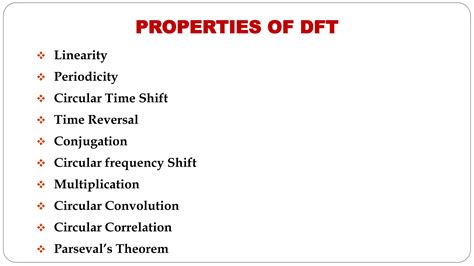Properties Of Dft
