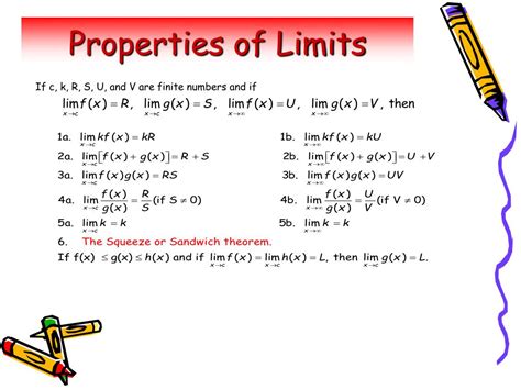 Properties Of Limits