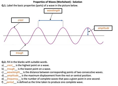 Properties Of Waves Teaching Resources Waves Physics Worksheet Answers - Waves Physics Worksheet Answers