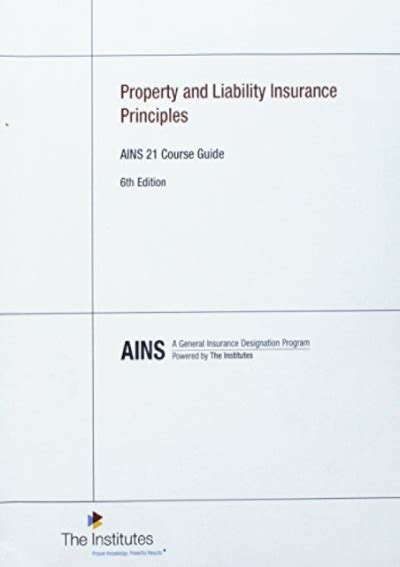Download Property And Liability Insurance Principles Ains 21 Course Guide 
