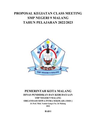 Proposal Class Meeting