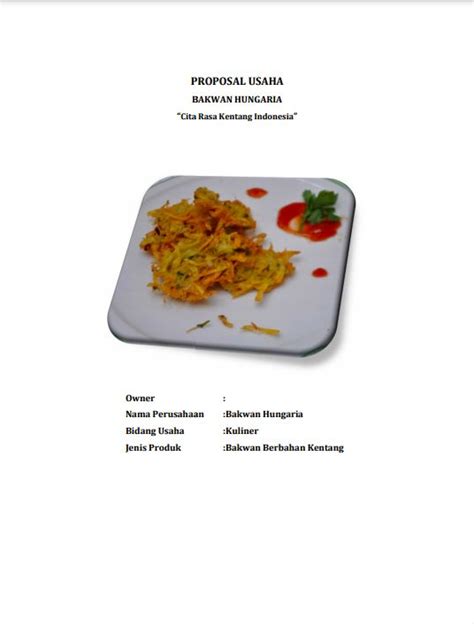 proposal makanan | PDF K YU Trng i hc Thng