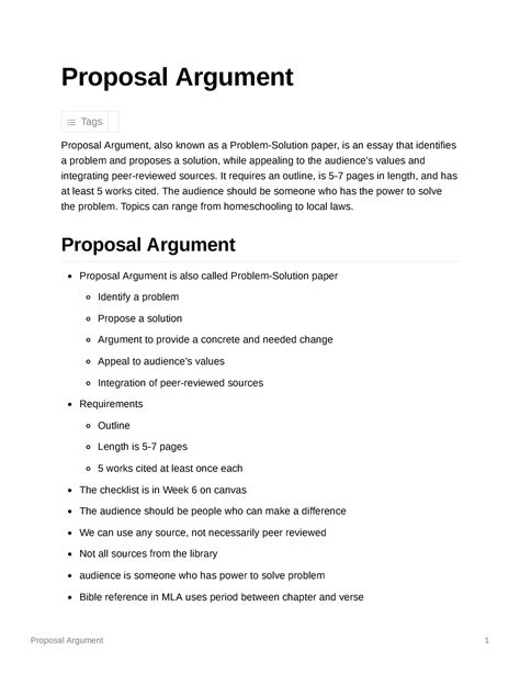 Full Download Proposal For Argument Paper 