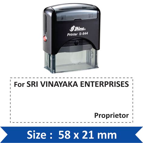 Proprietor Rubber Stamp Sample