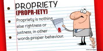propriety definition English