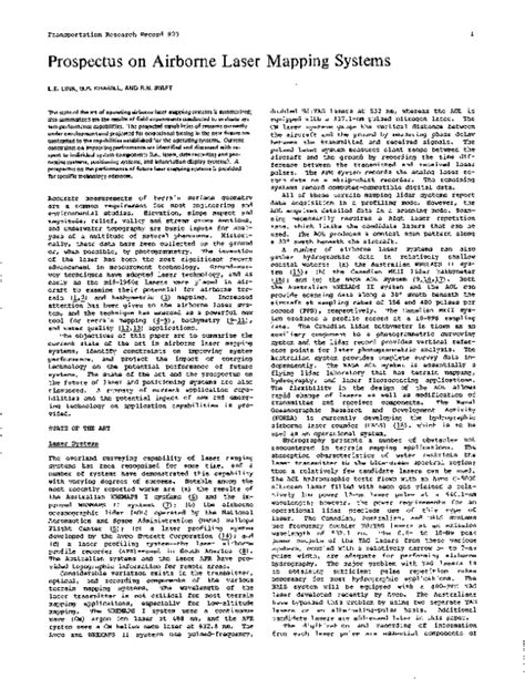 Read Prospectus On Airborne Laser Mapping Systems 